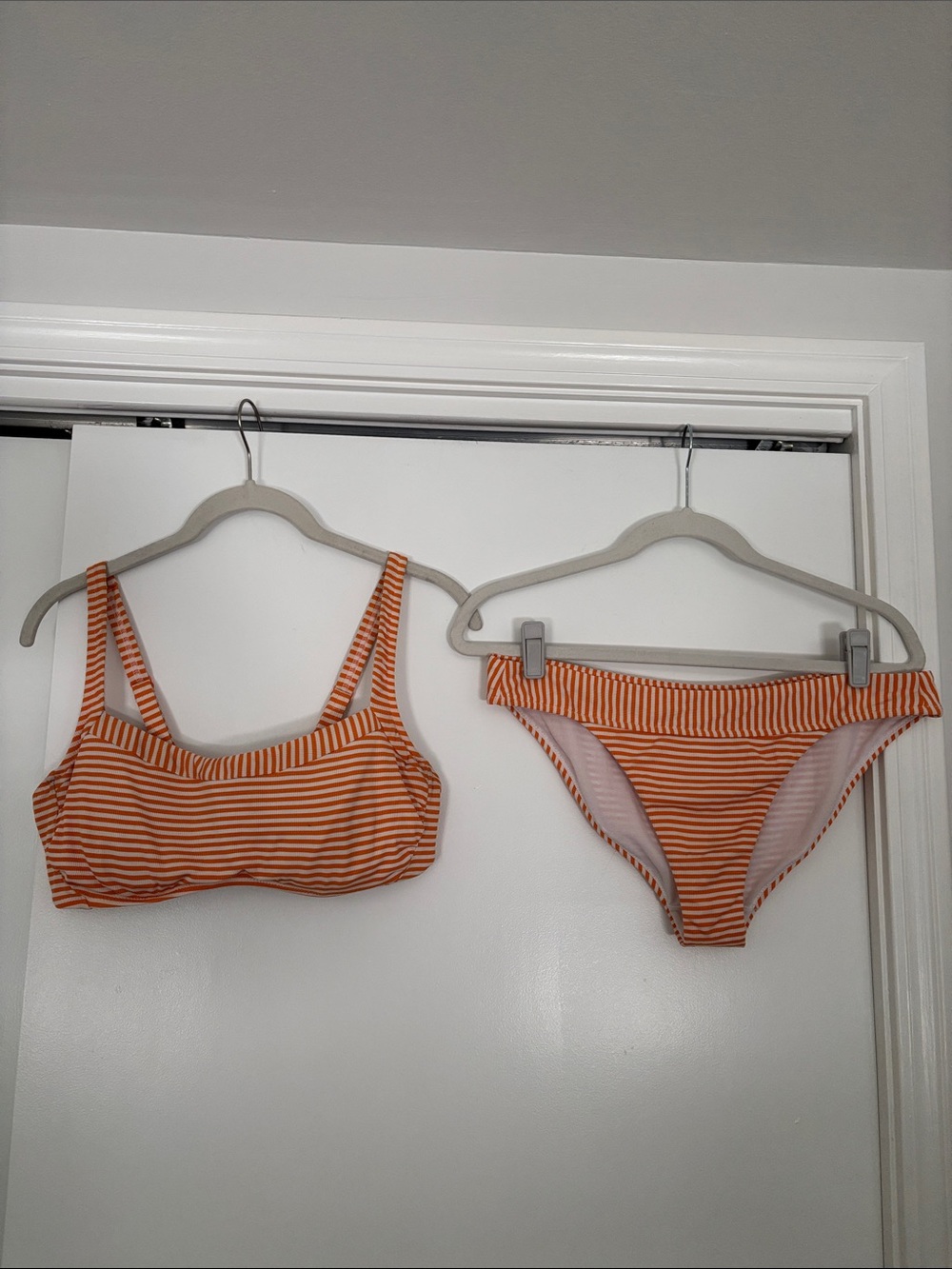 Athleta Striped Orange Bikini Set
